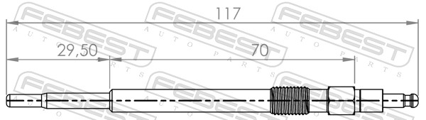 Bougie de préchauffage FEBEST 23642-008