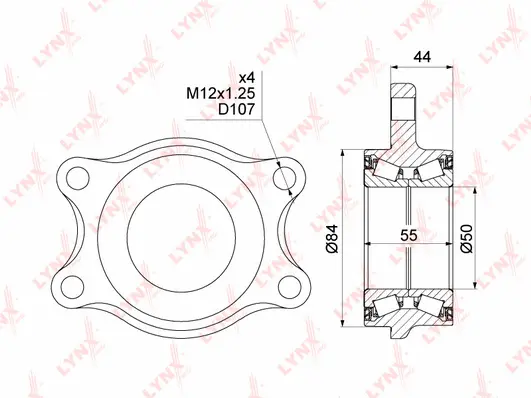 Kit de roulements de roue LYNXAUTO WB-1032