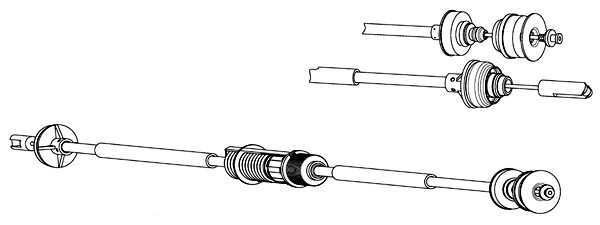 Tirette à câble, commande d'embrayage CEF PU01163