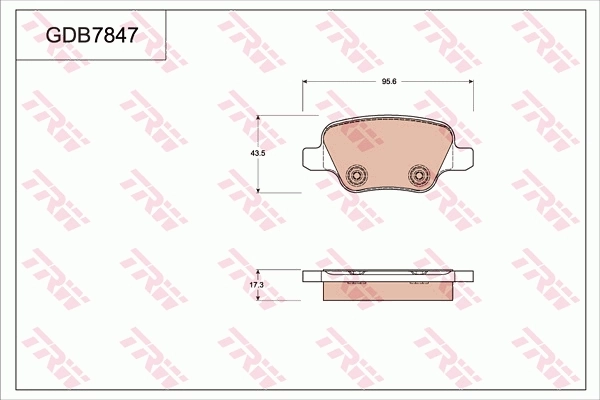 Kit de plaquettes de frein, frein à disque TRW GDB7847