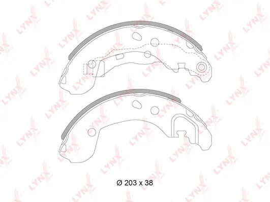 Jeu de mâchoires de frein LYNXAUTO BS-5717