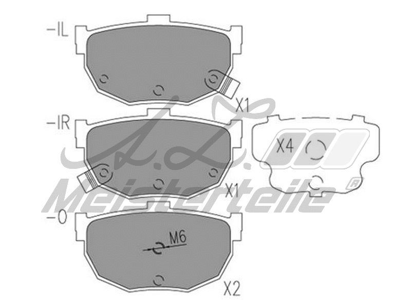 Kit de plaquettes de frein, frein à disque A.Z. Meisterteile AZMT-44-022-1530