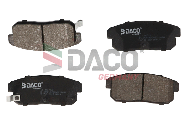Kit de plaquettes de frein, frein à disque DACO Germany 322210
