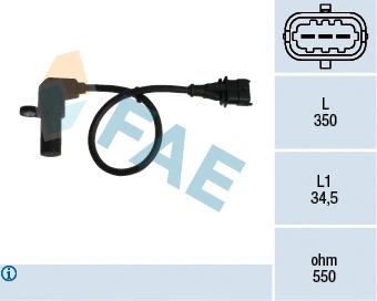 Capteur d'angle, vilebrequin FAE 79069