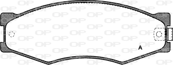 Kit de plaquettes de frein, frein à disque OPEN PARTS BPA0184.02