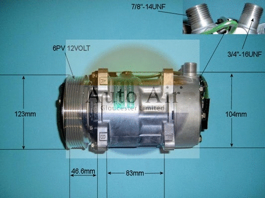 Compresseur, climatisation AUTO AIR GLOUCESTER 14-7554