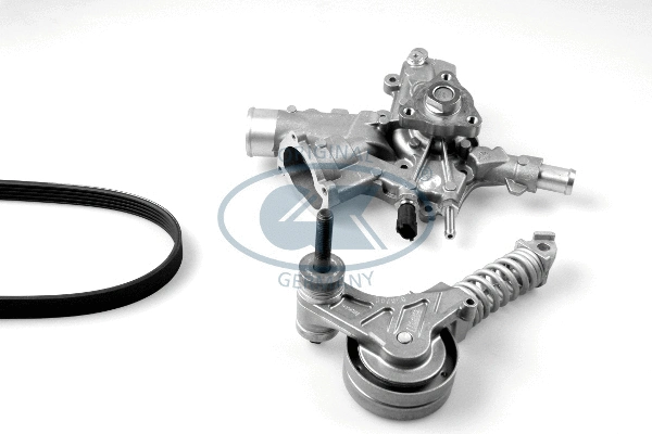 Pompe à eau+Jeu de courroie trapézoïdale à nervures GK K980767A