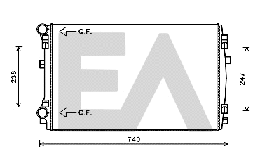 Radiateur, refroidissement du moteur EACLIMA 31R77127