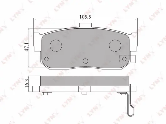 Kit de plaquettes de frein, frein à disque LYNXAUTO BD-5702