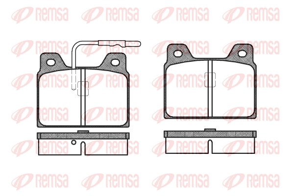 Kit de plaquettes de frein, frein à disque REMSA 0068.02