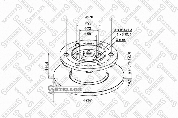 Disque de frein STELLOX 85-00735-SX