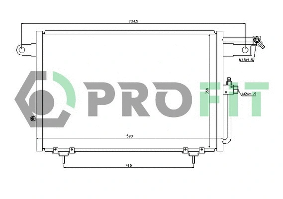 Condenseur, climatisation PROFIT PR 9530C1