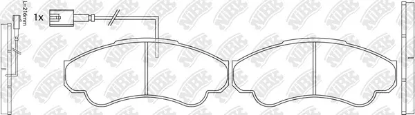 Kit de plaquettes de frein, frein à disque NiBK PN0220W