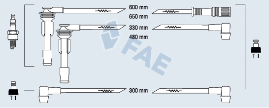 Kit de câbles d'allumage FAE 85230