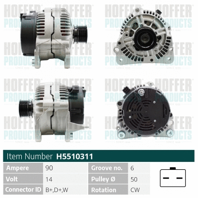 Alternateur HOFFER H5510311