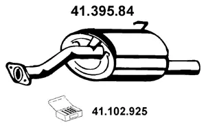 Silencieux arrière EBERSPÄCHER 41.395.84