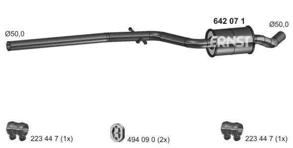 Silencieux central ERNST 642071