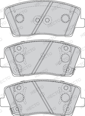 Kit de plaquettes de frein, frein à disque NECTO FD7764A