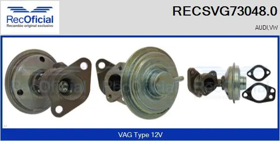Vanne EGR RECOFICIAL RECSVG73048.0