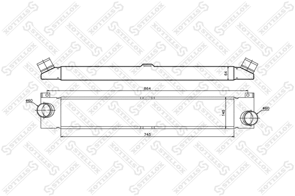 Refroidisseur d'air de suralimentation STELLOX 10-40174-SX