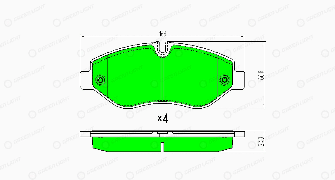 Kit de plaquettes de frein, frein à disque Automotive Adriado GLBP0229