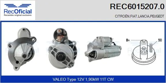 Démarreur RECOFICIAL REC6015207.0