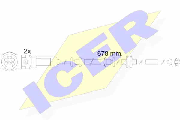 Contact d'avertissement, usure des plaquettes de frein ICER 610452 E C