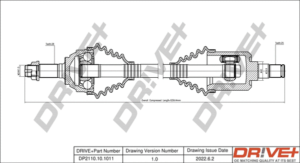 Arbre de transmission Dr!ve+ DP2110.10.1011
