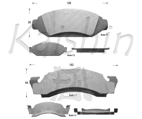 Kit de plaquettes de frein, frein à disque KAISHIN FK9993