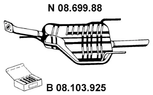 Silencieux arrière EBERSPÄCHER 08.699.88