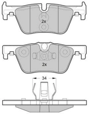 Kit de plaquettes de frein, frein à disque FREMAX FBP-1874