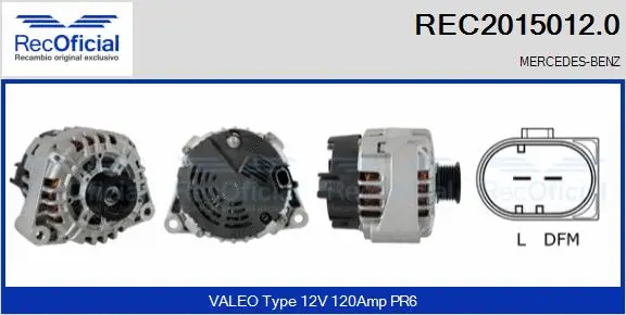 Alternateur RECOFICIAL REC2015012.0