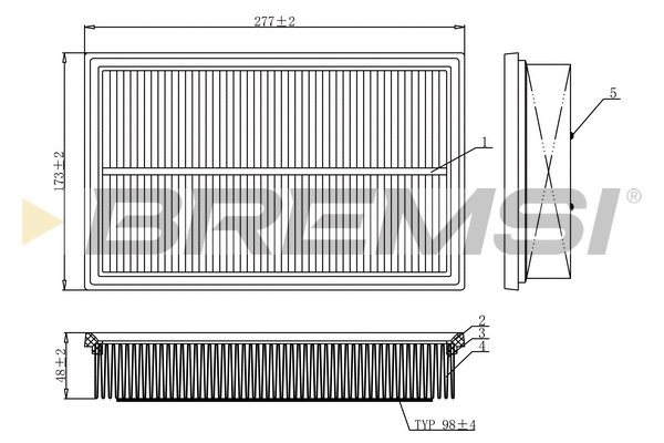 Filtre à air BREMSI FA1097
