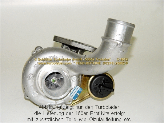 Turbocompresseur, suralimentation SCHLÜTTER TURBOLADER 166-00425