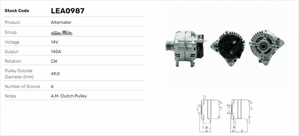 Alternateur LUSA LEA0987
