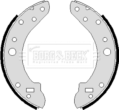 Jeu de mâchoires de frein BORG & BECK BBS6093