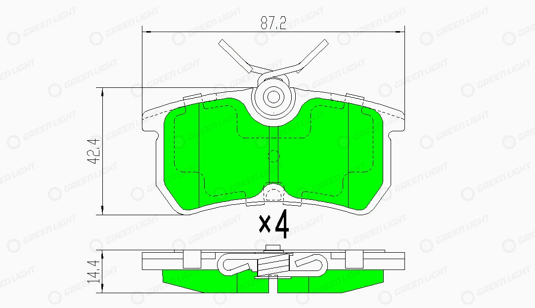 Kit de plaquettes de frein, frein à disque Automotive Adriado GLBP0071