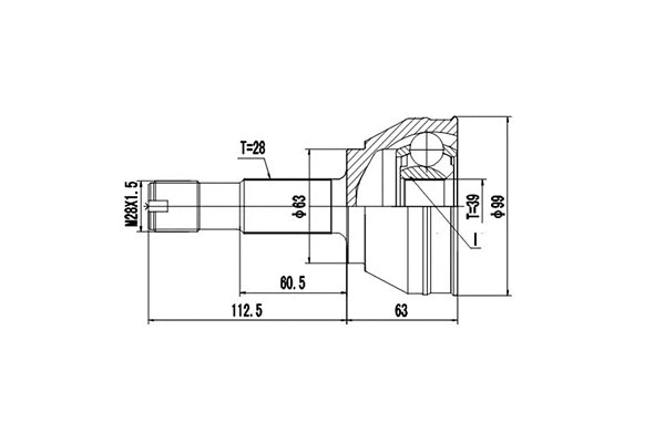 Jeu de joints, arbre de transmission DYNAMATRIX DCV810012