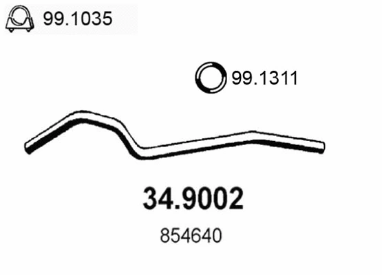 Tuyau d'échappement ASSO 34.9002