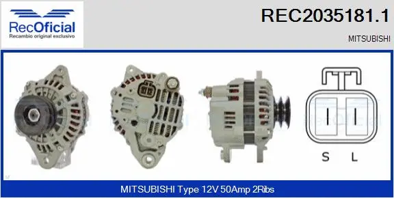 Alternateur RECOFICIAL REC2035181.1
