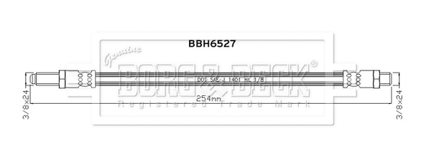 Flexible de frein BORG & BECK BBH6527