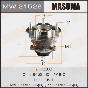 Kit de roulements de roue MASUMA MW-21526