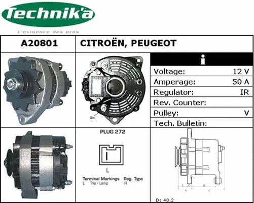 Alternateur Technika A20801