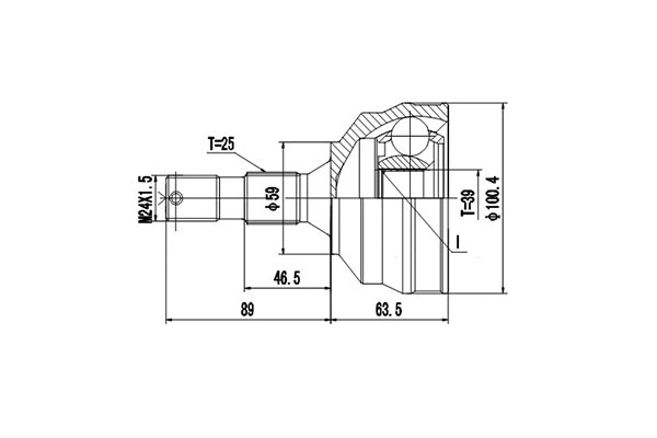 Jeu de joints, arbre de transmission DYNAMATRIX DCV810085