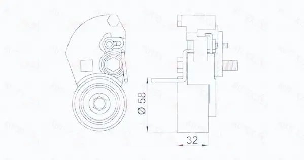 Poulie de tension, courroie crantée AUTEX 654696