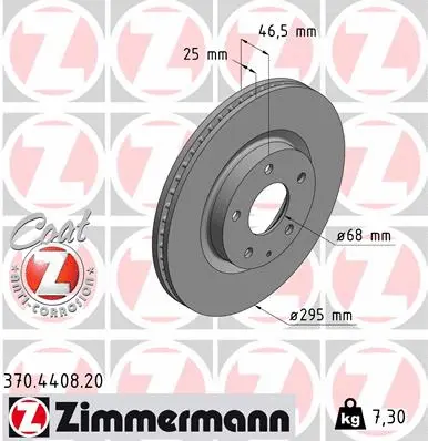 Disque de frein ZIMMERMANN 370.4408.20