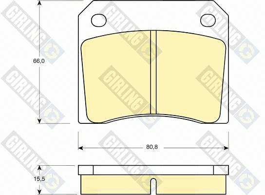Kit de plaquettes de frein, frein à disque GIRLING 6105571