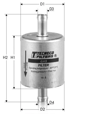 Filtre à carburant TECNECO FILTERS GAS2