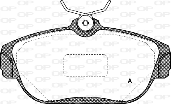 Kit de plaquettes de frein, frein à disque OPEN PARTS BPA0368.00