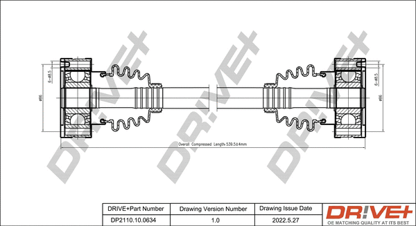 Arbre de transmission Dr!ve+ DP2110.10.0634